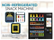50 in. 60-Slot Snack Vending Machine with 22-inch Touch Screen, Credit Card Reader, Bill and Coin Acceptor in Black, Non-Refrigerated