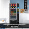 Refrigerated Snack and Drink Vending Machine with 36 Slots Featuring a Credit Card Reader and Coin/Bill Acceptor in Black