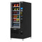 Refrigerated Snack and Drink Vending Machine with 36 Slots Featuring Credit Card Reader and Bill Acceptor in Black