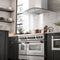 48 In. Convertible Vent Wall Mount Range Hood In Stainless Steel And Glass