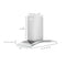 48 In. Convertible Vent Wall Mount Range Hood In Stainless Steel And Glass