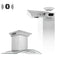 36 In. Crownsound™ Ducted Vent Wall Mount Range Hood In Stainless Steel And Glass With Built-in Bluetooth Speakers