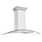 48 In. Crownsound™ Ducted Vent Wall Mount Range Hood In Stainless Steel And Glass With Built-in Bluetooth Speakers