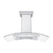 48 In. Crownsound™ Ducted Vent Wall Mount Range Hood In Stainless Steel And Glass With Built-in Bluetooth Speakers