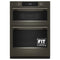 30-inch Smart Electric Combo Wall Oven With Intelligent Cooking Camera - Black Ore