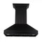 30 In. Wooden Convertible Vent Wall Mount Range Hood In Black