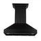 30 In. Wooden Convertible Vent Wall Mount Range Hood In Black