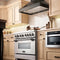 36 In. Wooden Convertible Vent Wall Mount Range Hood In Black