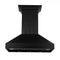 36 In. Wooden Convertible Vent Wall Mount Range Hood In Black