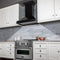 36 In. Wooden Convertible Vent Wall Mount Range Hood In Black