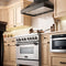 36 In. Wooden Convertible Vent Wall Mount Range Hood In Black