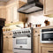 30 In. Wooden Convertible Vent Wall Mount Range Hood In Rustic Dark Finish