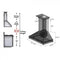 36 In. Wooden Convertible Vent Wall Mount Range Hood In Rustic Dark Finish