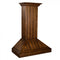 30 In. Wooden Wall Mount Range Hood In Rustic Light Finish