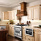 30 In. Wooden Wall Mount Range Hood In Rustic Light Finish