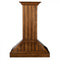 30 In. Wooden Wall Mount Range Hood In Rustic Light Finish