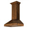 30 In. Wooden Wall Mount Range Hood In Rustic Light Finish