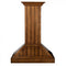 36 In. Wooden Wall Mount Range Hood In Rustic Light Finish