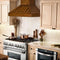 36 In. Wooden Wall Mount Range Hood In Rustic Light Finish