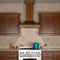 36 In. Wooden Wall Mount Range Hood In Rustic Light Finish