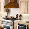 36 In. Wooden Wall Mount Range Hood In Rustic Light Finish