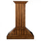 36 In. Wooden Wall Mount Range Hood In Rustic Light Finish