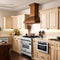 36 In. Wooden Wall Mount Range Hood In Rustic Light Finish