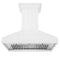 30 In. Wooden Wall Mount Range Hood In Shiplap Bright White Finish