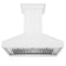 36 In. Wooden Wall Mount Range Hood In Shiplap Bright White Finish
