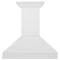 36 In. Wooden Wall Mount Range Hood In Shiplap Bright White Finish