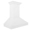36 In. Wooden Wall Mount Range Hood In Shiplap Bright White Finish