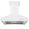 36 In. Wooden Wall Mount Range Hood In Shiplap Bright White Finish