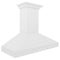 48 In. Wooden Wall Mount Range Hood In Shiplap Bright White Finish