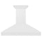 48 In. Wooden Wall Mount Range Hood In Shiplap Bright White Finish