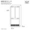 36” Built-In, Counter-Depth, French Door Refrigerator