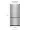 19 cu. ft. 30-Inch Width Full Depth Non Dispense Bottom Mount Refrigerator