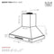 30″ Wall Mounted Color Range Hood