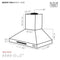 36″ Wall Mounted Range Hood