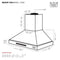 36″ Wall Mounted Color Range Hood