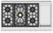 48" Rangetop, 5 Burner with 12" Griddle