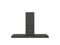 48 T-Shape Wallmounted Hood, 1 motor 600 CFM