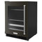 24" Beverage Center with Glass Door and Metal-Front Racks and PrintShield™ Finish