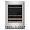 24" Beverage Center With Glass Door And Wood-front Racks