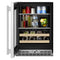 24" Beverage Center With Glass Door And Wood-front Racks