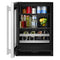24" Beverage Center With Glass Door And Metal-front Racks