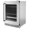 24" Beverage Center with Glass Door and Metal-Front Racks