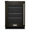 24" Undercounter Refrigerator with Glass Door and Shelves with Metallic Accents and with PrintShield® Finish