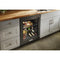 24" Undercounter Refrigerator with Glass Door and Shelves with Metallic Accents and with PrintShield® Finish