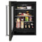 24" Undercounter Refrigerator with Glass Door and Shelves with Metallic Accents and with PrintShield® Finish
