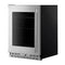 24" Undercounter Refrigerator With Glass Door And Shelves With Metallic Accents